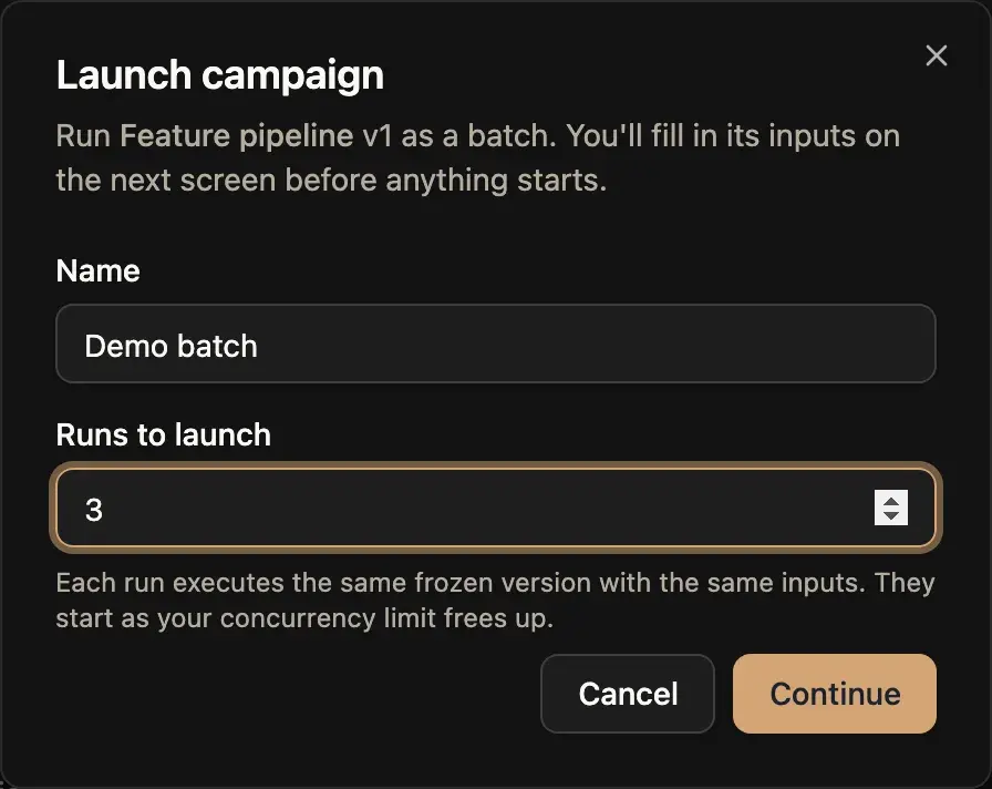 Launching a campaign